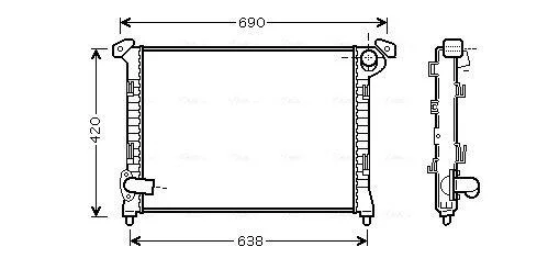 AVA Радіатор охолодження MINI COOPER TROPIC 1,6 AC 01- AVA COOLING BWA2314 (фото 1)