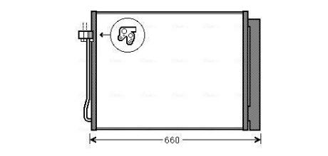 AVA Радіатор кондиціонера X5 E70,F15,X6 E71,F16 07- AVA COOLING BWA5377D