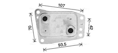 AVA CITROEN Масляний радіатор (без корпуса) C4 2.0 09-, C5 2.0 09-, JUMPER 2.0 15-, FORD, PEUGEOT AVA COOLING CN3327