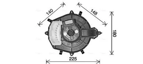 Вентилятор салону CITROEN C4 (2007) 2.0 (вир-во AVA) AVA COOLING CN8316