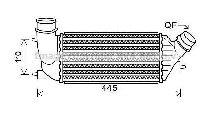 AVA CITROEN Інтеркулер C8, Jumpy, Fiat Scudo, Peugeot 2.0HDI 06- AVA COOLING CNA4270