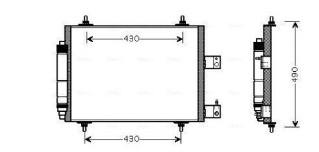 AVA CITROEN Радіатор кондиціонера C8, Jumpy, Fiat Ulysse, Peugeot 807, Expert 02- AVA COOLING CNA5213D