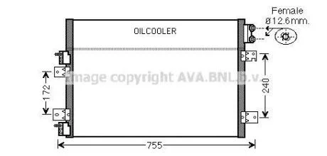 AVA Радіатор кондиціонера CHRYSLER SEBRING/STRATUS 07- 2.4I-2.7I-3.5I/ M/A /AC+ (вир-во AVA) AVA COOLING CRA5113