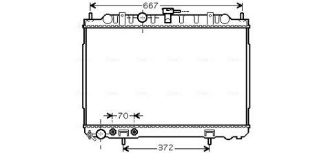 Радіатор, система охолодження двигуна AVA COOLING DN2239