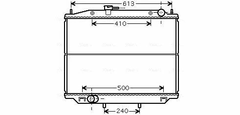 Радіатор, Система охолодження двигуна CLEVER FIT AVA COOLING DN2265 (фото 1)