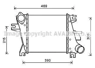 AVA NISSAN Інтеркулер X-TRAIL 2.2 01- AVA COOLING DN4412 (фото 1)