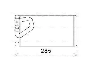 Теплообмінник, система опалення салону CLEVER FIT AVA COOLING DN6373