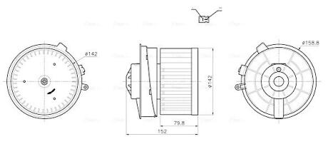 AVA NISSAN Вентилятор салону Qashqai 09-, X-Trail AVA COOLING DN8486