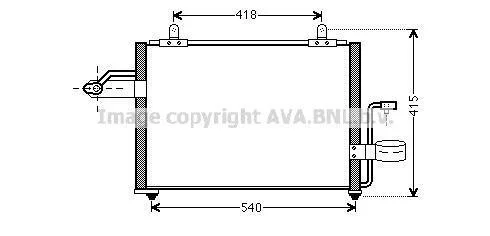 AVA CHEVROLET Радіатор кондиціонера (конденсатор) REZZO 1.6 05-, DAEWOO AVA COOLING DW5084 (фото 1)