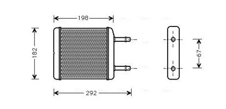 Теплообмінник система опалення салону AVA COOLING DWA6024