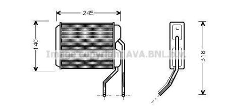 AVA DAEWOO радіатор опалення Nexia, Espero AVA COOLING DWA6026 (фото 1)