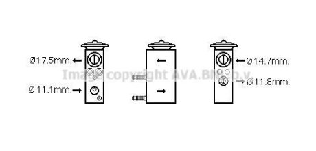 AVA FORD Розширювальний клапан GALAXY II 06-, MONDEO IV 07- AVA COOLING FD1462