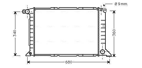Радіатор, Система охолодження двигуна CLEVER FIT AVA COOLING FD2261 (фото 1)
