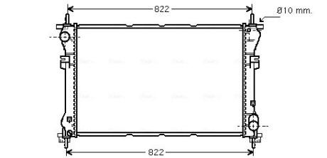 AVA FORD Радіатор охолодження двиг. TRANSIT 2,0D 00- AVA COOLING FD2320