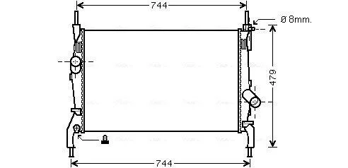 Радіатор охолодження TRANSIT 7 ALL MT -AC 06- (вир-во AVA) AVA COOLING FD2404 (фото 1)