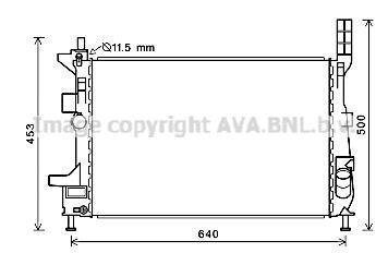 AVA FORD Радіатор сист. охолодження двигуна C-Max II, Focus III, Transit Connect 1.0 12- AVA COOLING FD2602