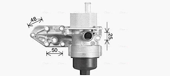 Охолоджувач оливи, моторна олива AVA COOLING FD3669H (фото 1)
