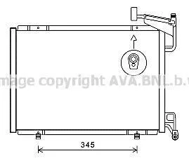 AVA FORD Радіатор кондиціонера (конденсатор) B-MAX 1.0 12-, FIESTA VI 1.0 12-, TRANSIT COURIER B460 1.0 14- AVA COOLING FD5592 (фото 1)