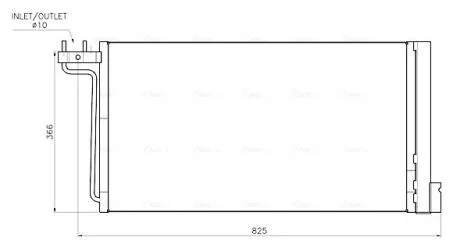 AVA FORD Радіатор кондиціонера (конденсатор) з осушувачем C-MAX II 1.6 12-, FOCUS III 1.6, 2.0 10- AVA COOLING FD5705D