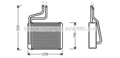 AVA FORD радіатор опалення Mondeo I,II,III AVA COOLING FD6286