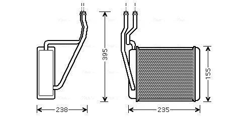 AVA Радіатор пічки FORD FIESTA (2002) 2.0 ST150 AVA COOLING FD6329 (фото 1)