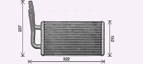 Теплообмінник, система опалення салону AVA COOLING FD6661
