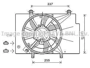 AVA FORD Вентилятор радіатора B-Max, Fiesta VI 1.25/1.6 08- AVA COOLING FD7559