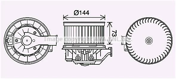 AVA FORD Вентилятор салона Fiesta VI 08- AVA COOLING FD8629 (фото 1)