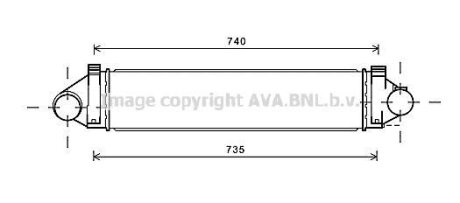 AVA FORD Інтеркулер GALAXY II 2.2 TDCi 08-, MONDEO IV 2.2 TDCi 08-, S-MAX 2.2 TDCi 08- AVA COOLING FDA4494