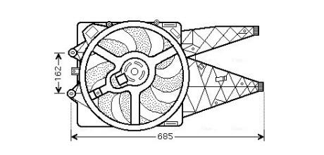 AVA Вентилятор радіатора Amarok, Caddy III, Golf V,VI, Passat, Touran, Skoda Octavia II, Supe AVA COOLING FT7530