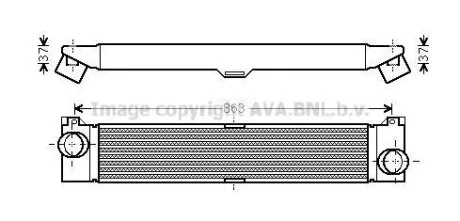 AVA FIAT Інтеркулер DUCATO 06- AVA COOLING FTA4353
