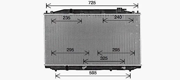 Радіатор, система охолодження двигуна AVA COOLING HD2324 (фото 1)