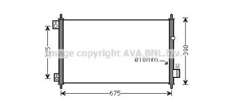 AVA HONDA Радіатор кондиціонера (конденсатор) без осушувача ACCORD VII 2.0, 2.4 03- AVA COOLING HD5229
