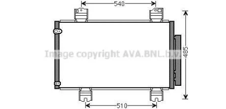 AVA HONDA Радіатор кондиціонера (конденсатор) ACCORD VIII 2.2 i-DTEC 08- AVA COOLING HDA5236D
