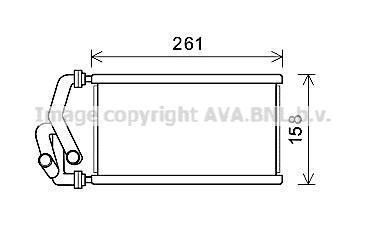 AVA HONDA Радіатор опалення CIVIC VIII 1.3, 1.6 05-, CR-V III 2.4 06- AVA COOLING HDA6294
