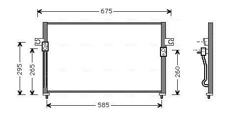 AVA HYUNDAI Радіатор кондиціонера (конденсатор) H100 AVA COOLING HY5058 (фото 1)