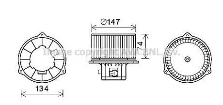 Вентилятор салону AVA COOLING HY8354
