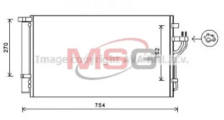 AVA Радіатор кондиціонера HYUNDAI IX35 (2010) 2.0 CVVT AVA COOLING HYA5279D