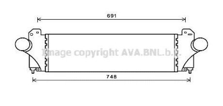 AVA IVECO Інтеркулер DAILY V 11-, DAILY VI 14- AVA COOLING IV4129