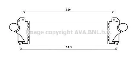 AVA IVECO Інтеркулер DAILY V 11-, DAILY VI 14- AVA COOLING IV4129