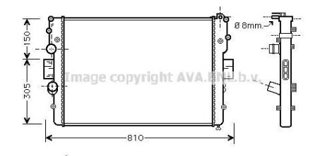 AVA IVECO Радіатор системи охолодження двигуна DAILY IV 06- AVA COOLING IVA2087