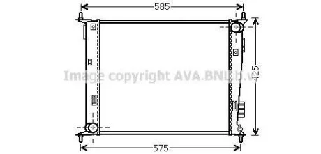 AVA KIA Радіатор сист. охолодження Soul 1.6 09- AVA COOLING KA2135