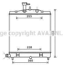 AVA KIA Радіатор системи охолодження двигуна PICANTO I 1.0-1.1 04- AVA COOLING KA2172