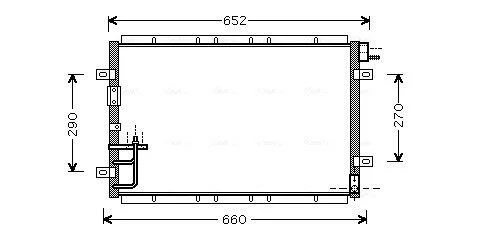 AVA KIA Радіатор кондиціонера (конденсатор) без осушувача Sorento I 02- AVA COOLING KA5030 (фото 1)