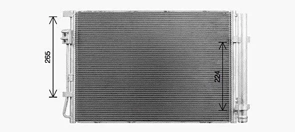 AVA KIA Радіатор кондиціонера (конденсатор) c осушувачем RIO IV 17- AVA COOLING KA5341D (фото 1)