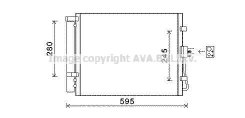 AVA KIA Радіатор кондиціонера (конденсатор) з осушувачем Soul 09- AVA COOLING KAA5150D (фото 1)