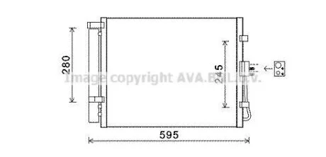 AVA KIA Радіатор кондиціонера (конденсатор) з осушувачем Soul 09- AVA COOLING KAA5150D