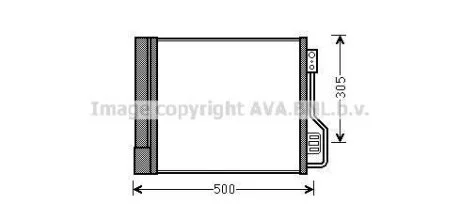AVA DB Радіатор кондиціонера (конденсатор) з осушувачем Smart Fortwo 07- AVA COOLING MCA5013D
