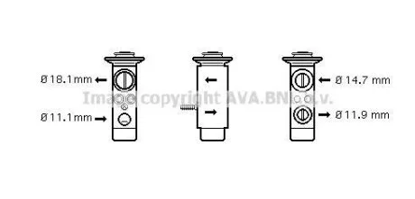 AVA DB Клапан розшир. сист. кондиціювання C-CLASS (W203), VITO / MIXTO (W639) AVA COOLING MS1112