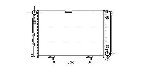AVA DB Радіатор охолодження з АКПП W201 2.0 82- AVA COOLING MS2061 (фото 1)